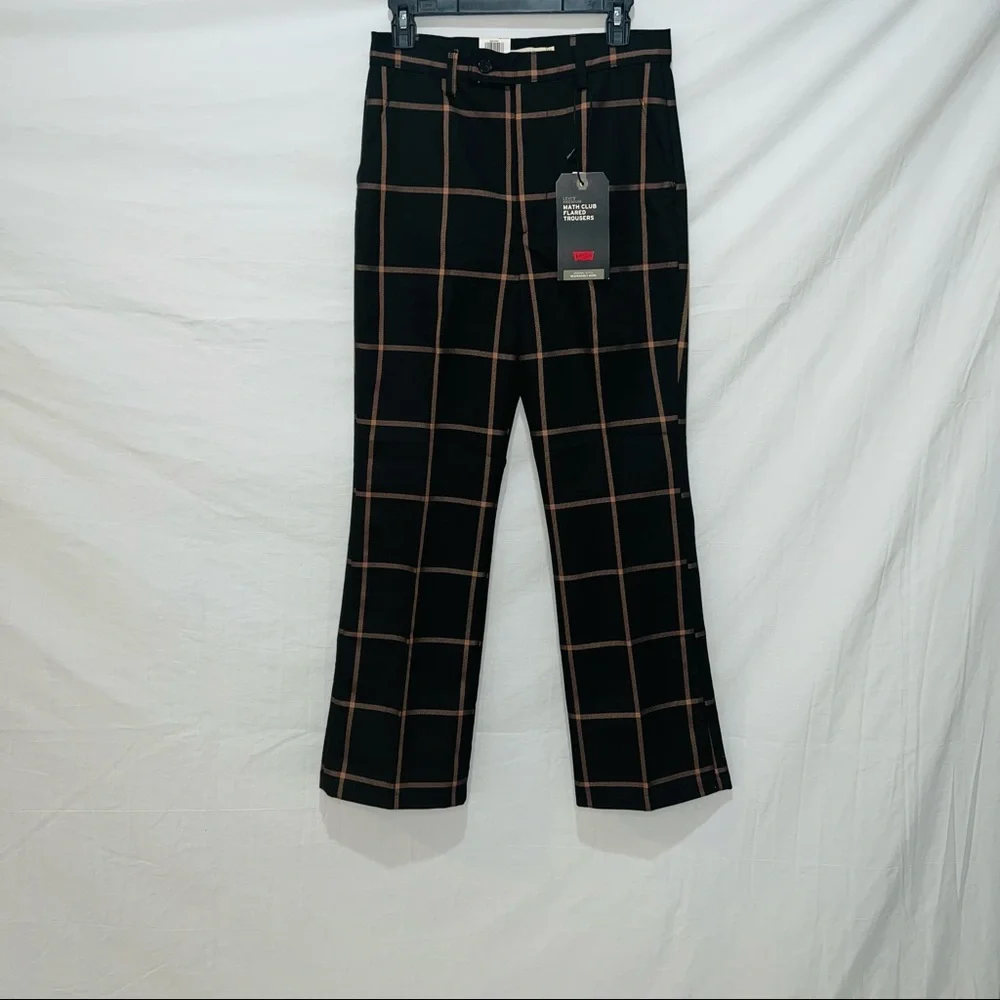 Levi's Math Club Trouser Flare Pants in Bonnie Plaid Rinse - Picture 4 of 8